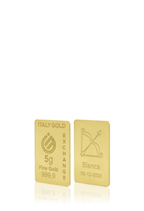 Lingotto Oro 24Kt da 5 gr. segno zodiacale Sagittario  - Idea Regalo Segni Zodiacali - IGE Gold